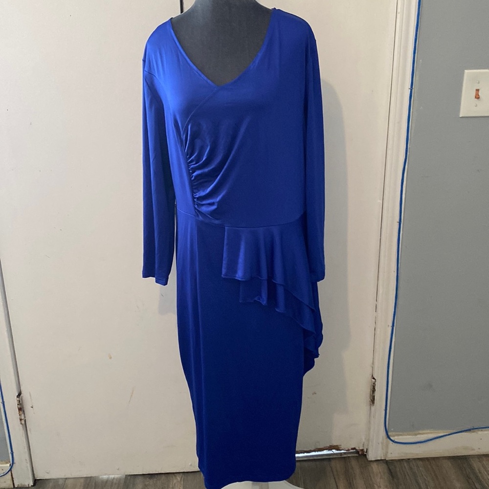 - Royal blue modest dress long sleeve New W/O Tags